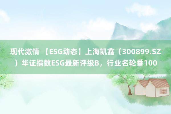 现代激情 【ESG动态】上海凯鑫（300899.SZ）华证指数ESG最新评级B，行业名轮番100