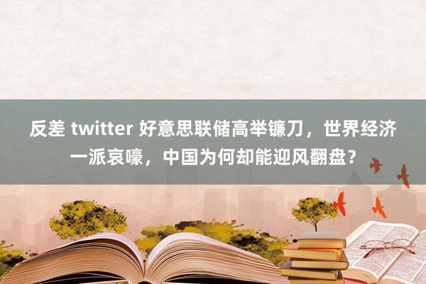 反差 twitter 好意思联储高举镰刀，世界经济一派哀嚎，中国为何却能迎风翻盘？