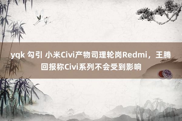 yqk 勾引 小米Civi产物司理轮岗Redmi，王腾回报称Civi系列不会受到影响