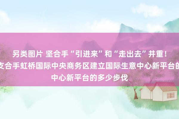 另类图片 坚合手“引进来”和“走出去”并重！上海推出支合手虹桥国际中央商务区建立国际生意中心新平台的多少步伐