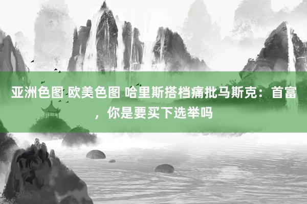 亚洲色图 欧美色图 哈里斯搭档痛批马斯克：首富，你是要买下选举吗