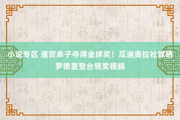 小说专区 道贺弟子夺得金球奖！瓜迪奥拉社媒晒罗德里登台领奖视频