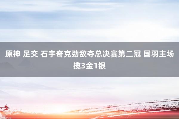 原神 足交 石宇奇克劲敌夺总决赛第二冠 国羽主场揽3金1银