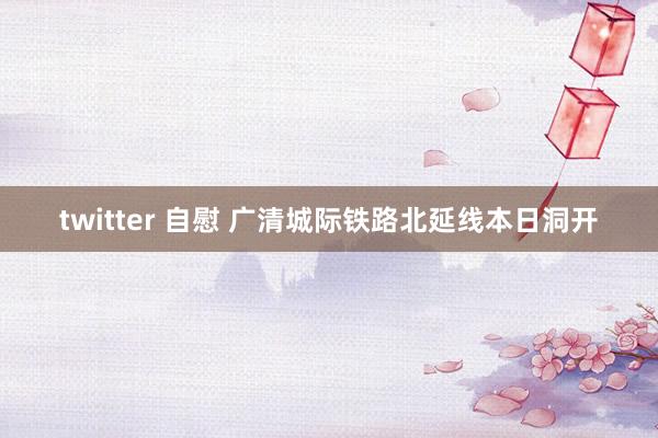 twitter 自慰 广清城际铁路北延线本日洞开