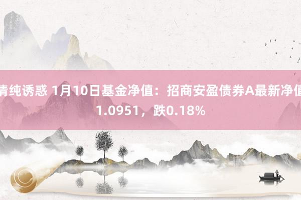 清纯诱惑 1月10日基金净值：招商安盈债券A最新净值1.0951，跌0.18%