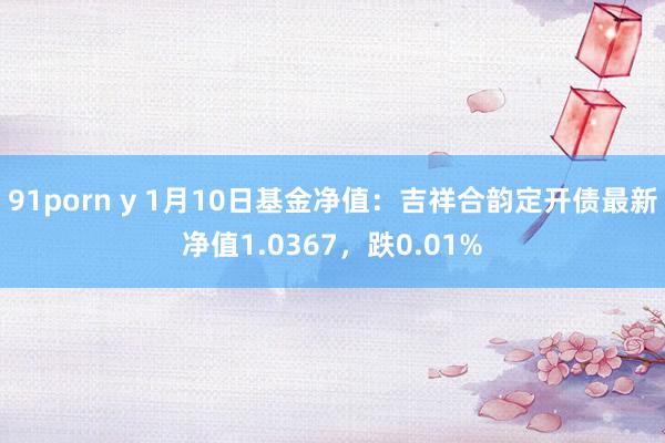 91porn y 1月10日基金净值：吉祥合韵定开债最新净值1.0367，跌0.01%