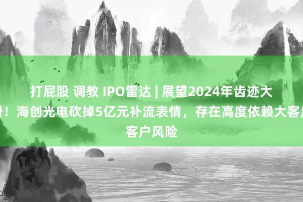 打屁股 调教 IPO雷达 | 展望2024年齿迹大幅下滑！海创光电砍掉5亿元补流表情，存在高度依赖大客户风险