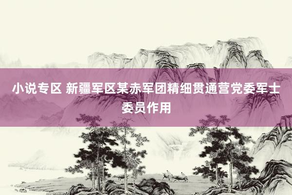 小说专区 新疆军区某赤军团精细贯通营党委军士委员作用